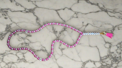 Handmade customised tasbeeh with name beads and tassel