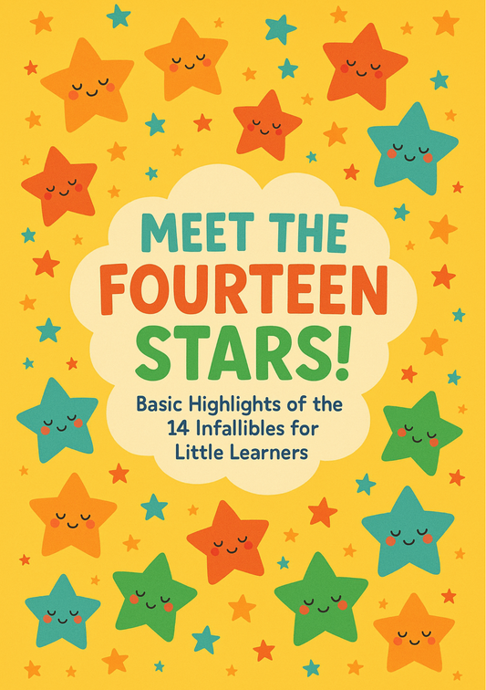 Book cover with colorful stars and text on a yellow background